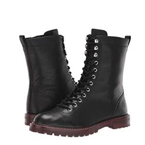 J.Crew Micah Leather Combat Black Boots Size 12